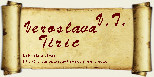 Veroslava Tirić vizit kartica
